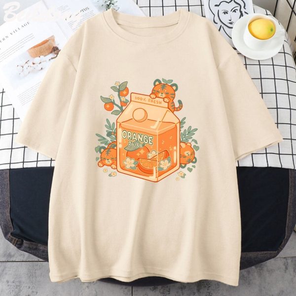Orange Juice Kawaii Unisex Tee