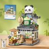 Panda and Brown Bear Tea Cafes Micro Building Set Collection Panda and Brown Bear Tea Cafes Micro Building Set Collection