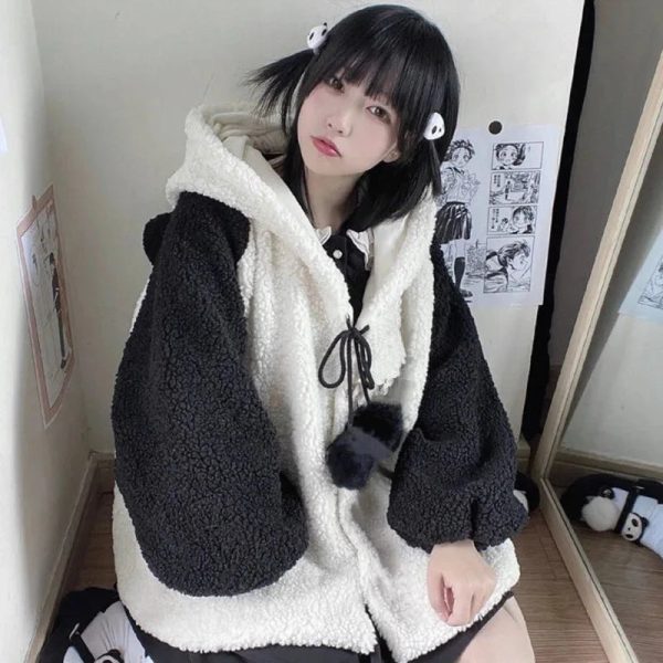 Panda Puff Hoodie Jacket