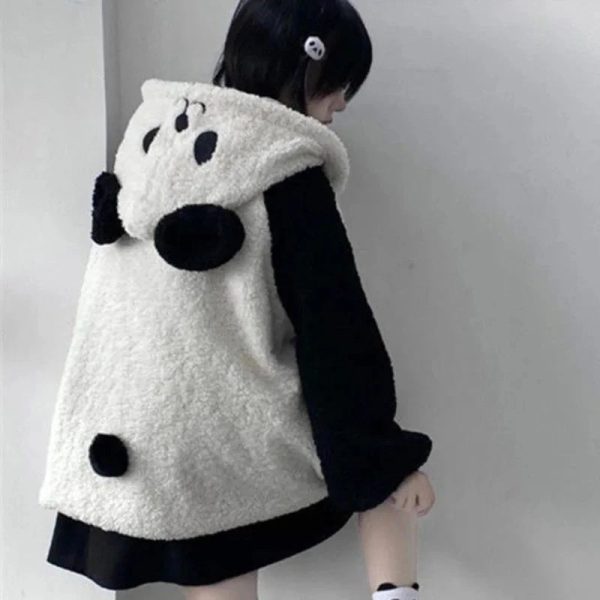 Panda Puff Hoodie Jacket