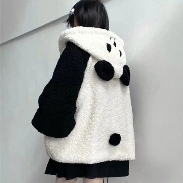 Panda Puff Hoodie Jacket