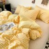 Pastel Checked Plaid Bedding Set Collection without Bed Sheet
