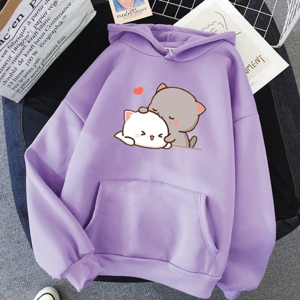 Pepper and Salt Cat Sharing Love Hoodie