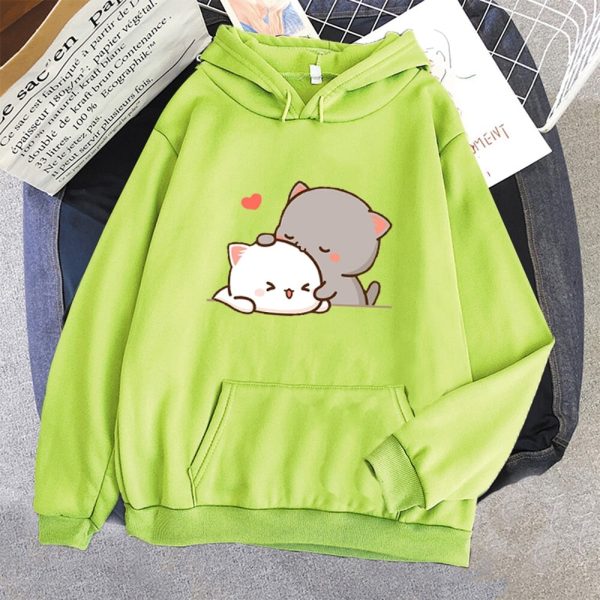 Pepper and Salt Cat Sharing Love Hoodie
