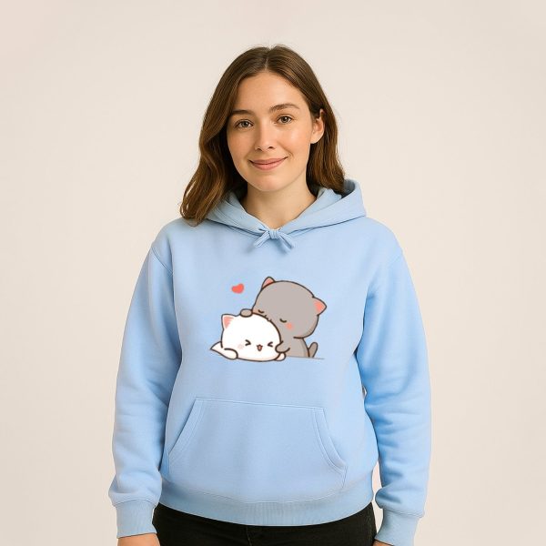 Pepper and Salt Cat Sharing Love Hoodie