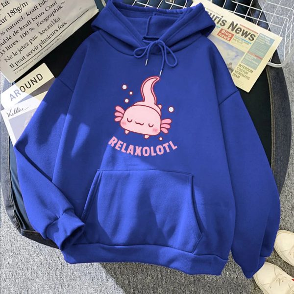 Pink Chilling Axolotl Unisex Hoodies
