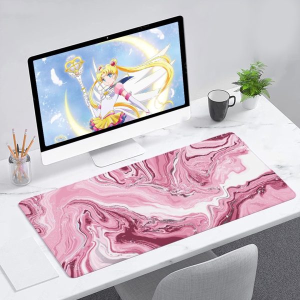 Pink Red Marble Abstract Art Large Mouse Pad Pink Red Marble Abstract Art Large Mouse Pad