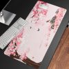 Pink Sakura Japanese Shrine Mountains Large Mouse Pad Collection
