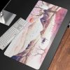 Pink Sakura Japanese Shrine Mountains Large Mouse Pad Collection
