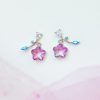 Pink Shooting Star Gold-Plated Stud Earrings
