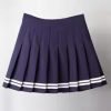 Preppy Pleated Striped Tennis Black Pink Navy White Mini Skirt