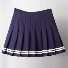 Preppy Pleated Striped Tennis Black Pink Navy White Mini Skirt