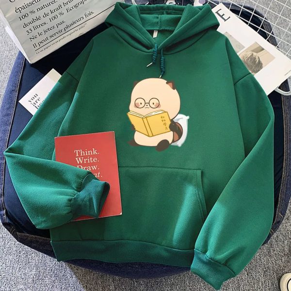 Raccoon Reading Book Unisex Hoodie