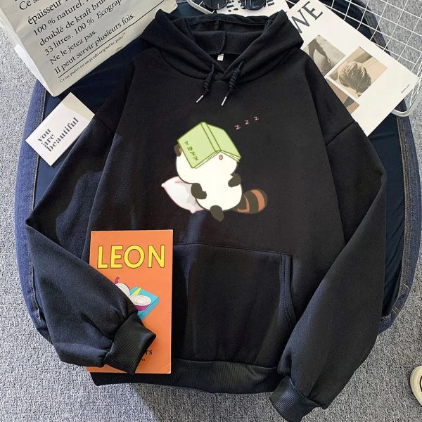 Raccoon Sleeping and Studying Unisex Hoodies