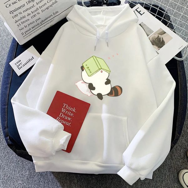 Raccoon Sleeping and Studying Unisex Hoodies