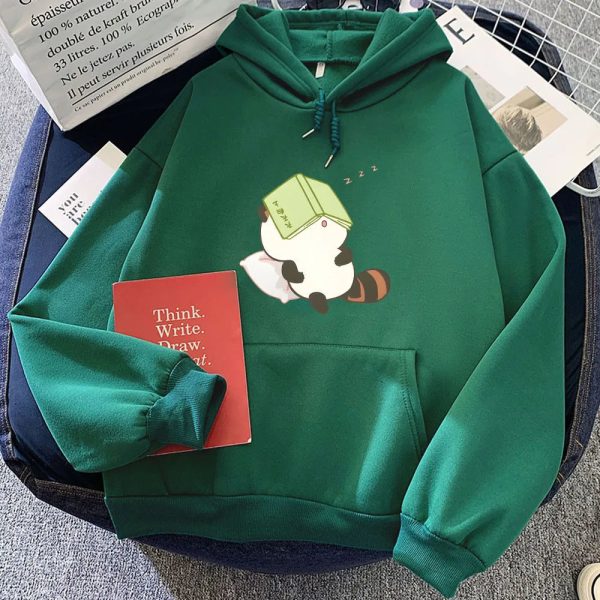 Raccoon Sleeping and Studying Unisex Hoodies