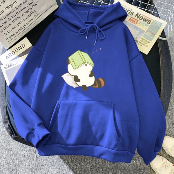 Raccoon Sleeping and Studying Unisex Hoodies