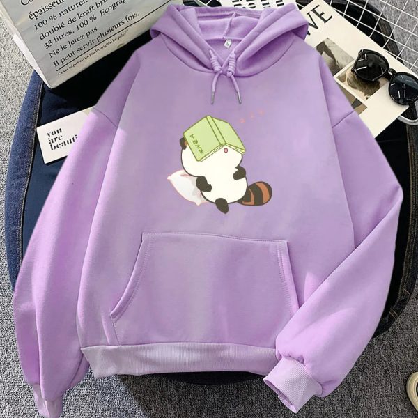 Raccoon Sleeping and Studying Unisex Hoodies