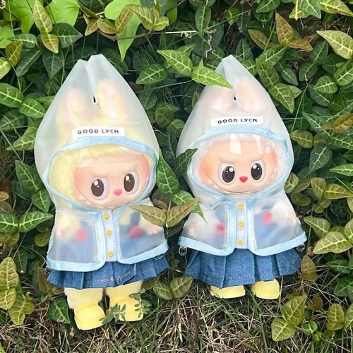 Rainy Day Raincoat and Wellies Labubu Outfit