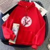 Red Sakura Branch Moon Unisex Hoodie