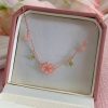 Romantic Sakura Cherry Blossoms Flower Necklace