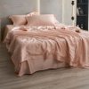 Rose Peach Luxurious Lyocell Jacquard Blanket Set