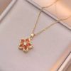 Rotatable Sakura Flower Pendant Necklace Rotatable Sakura Flower Pendant Necklace