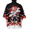 Royal White Crane Blood Moon Sakura Unisex Kimono