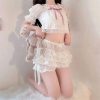 Ruffled Lolita Bloomers White Black Laced Women's Shorts