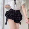 Ruffled Lolita Bloomers White Black Laced Women's Shorts