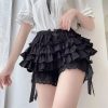 Ruffled Lolita Bloomers White Black Laced Women's Shorts