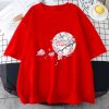 Sakura Cherry Blossom Full Moon Cotton Tee