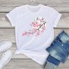 Sakura Cherry Blossom Full Moon Cotton Tee