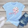 Sakura Cherry Blossom Full Moon Cotton Tee
