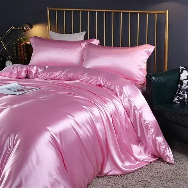 Shades of Pink Mulberry Silk Bedding Set