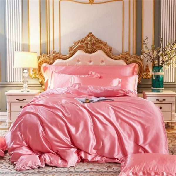 Shades of Pink Mulberry Silk Bedding Set