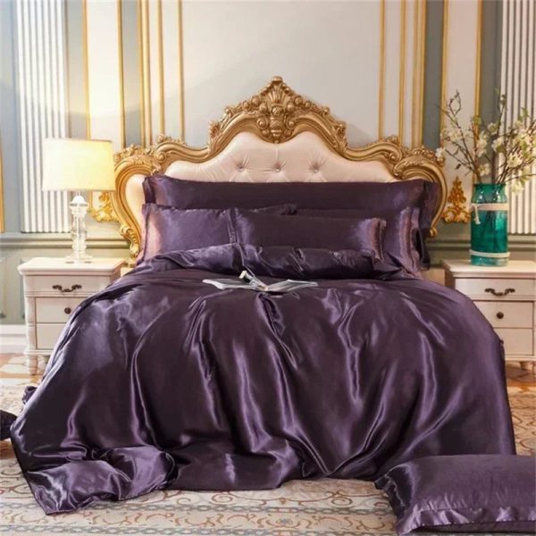 Shades of Purple Mulberry Silk Bedding Set