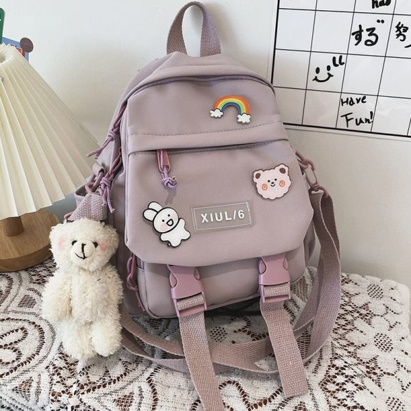 Small Cute Bear Friend Backpack & Sidebag