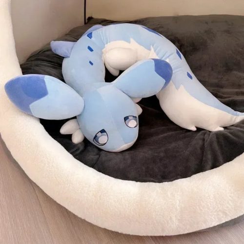 Sofi the Long Kawaii Baby Blue Hybrid Dragon Plushie