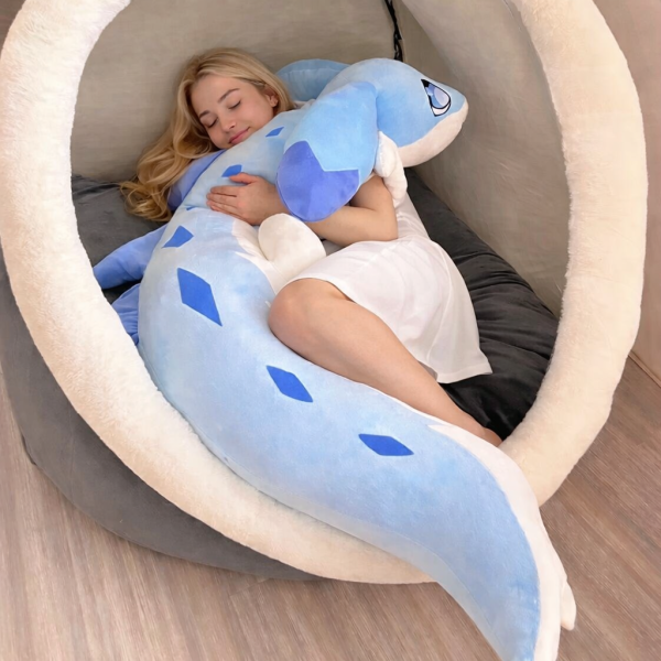 Sofi the Long Kawaii Baby Blue Hybrid Dragon Plushie