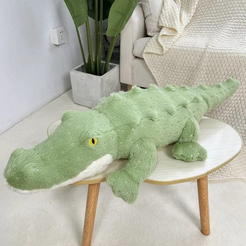 Soft Fluffy Green Crocodile Plush Toy