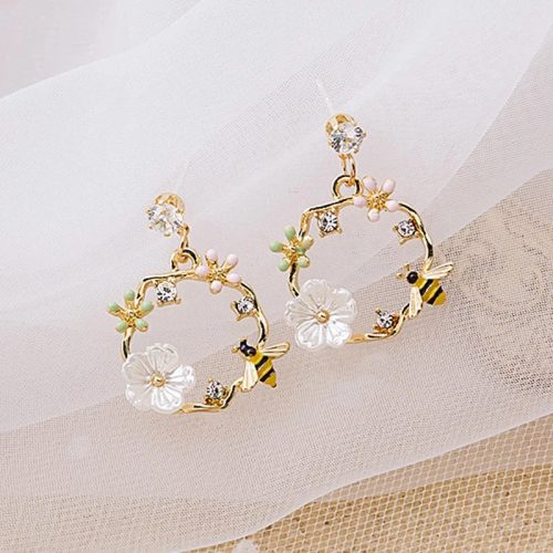 Spring Wreath Flower Earrings