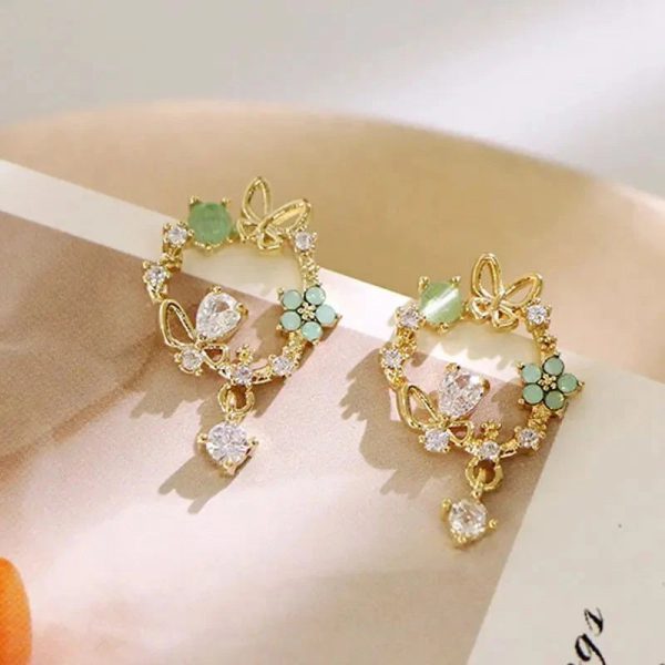 Spring Wreath Flower Earrings