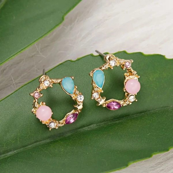 Spring Wreath Flower Earrings
