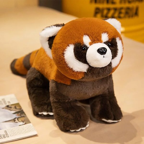 Standing Life-like Fluffy Red Panda Plush Standing Life-like Fluffy Red Panda Plush