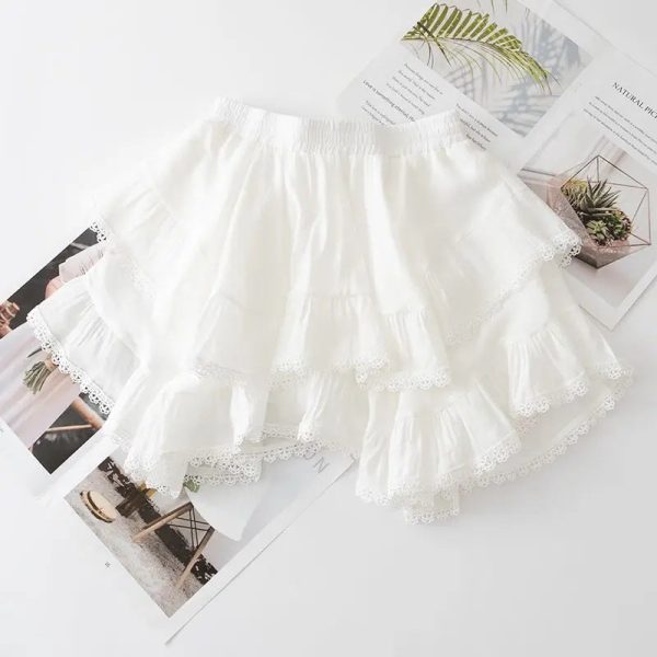 Summer Irregular Ruffle Mini Skirt