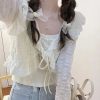 Sweet Summer Ruffle Blouse Cardigan