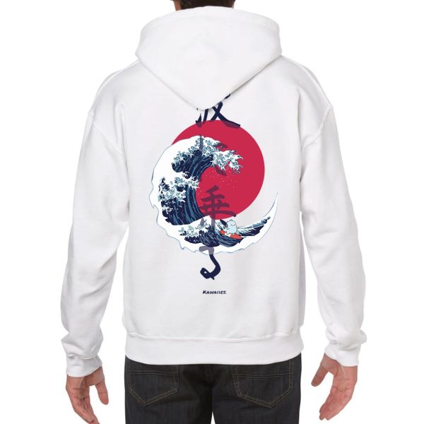 The Great Wave Blood Moon Sun Tato Hoodie