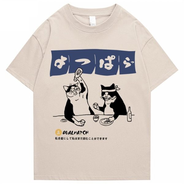 Two Cats Drinking at Japanese Bar Unisex Tee