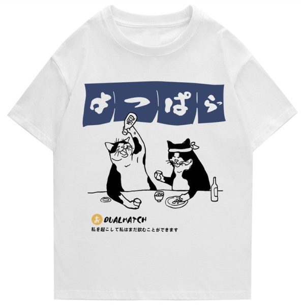 Two Cats Drinking at Japanese Bar Unisex Tee